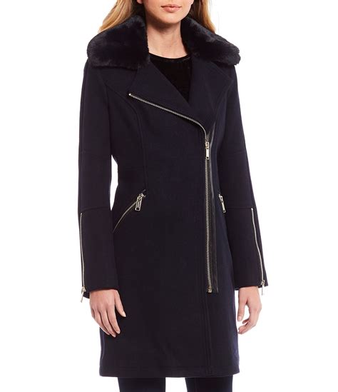 michael kors faux fur wool coat|michael kors wool winter coats.